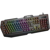 Resim Hello Hl-4618 3 Makro Tuşlu 3 Renk Işıklı Gamıng Oyuncu Klavye 