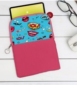 Resim Bk Gift Gift Pop Art Tasarımlı Taşınabilir Koruyucu Tablet Kılıfı & Organizer Çanta - Pembe-6 