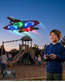 Resim Uzaktan Kumandalı Led Işıklı Drone Uçak 360 Derece Dönüş Özellikli Oyuncak Drone 