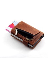 Resim Ancora Leather Crazy Hakiki Deri Erkek Cüzdanı Otomatik Taba 