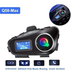 Resim 500 Mt Intercom 2 Eşleşmeli Kask Kulaklık Su Geçirmez Bluetooth Motosiklet Stereo Mp3 Fm Radyo 