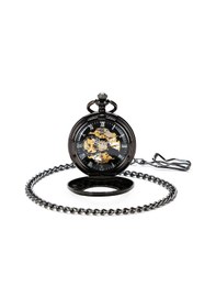 Resim Valkyrie Mekanik Zincirli Cep Saati Şeffaf Tasarım Retro Tarz Kurmalı Koleksiyonluk Köstekli Saat 