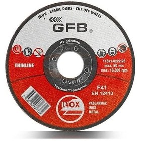 Resim Gfb Metal İnox Kesici Taş 125 Mm 