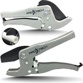 Resim Proxtech Profesyonel Gri Düz Keskin Pvc-Ppr Plastik Boru Kesme Makası 42MM 