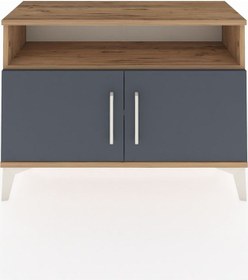 Resim Arges Şifonyer 2 Raflı 2 Kapaklı 88x30x64 Çam-antrasit Atlas Çam 