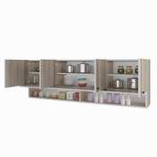 Resim Kenzlife hazır mutfak general crd 060*150*22 mutfak banyo dolabı kapaklı raflı 