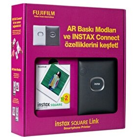 Resim Fujifilm Instax Square Link Yeşil Akıllı Telefon Yazıcısı Bundle Box 