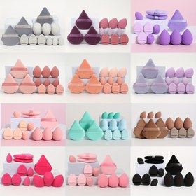 Resim All-in-one 12 adet makyaj süngeri seti, 3 gevşek pudra pufları, 3 mini hava yastığı pufları, 3 makyaj süngerleri ve 3 mini makyaj süngerlerinden oluşur. Lateks içermez, kolayca pudrayı emmez, tüm Hafif Bej tiplerine uygun 