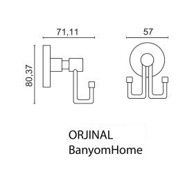 Resim Çelik Banyo Paslanmaz Pirinç Flora Bornozluk Havlu Askısı Altın Gold 