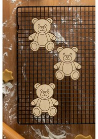 Resim Ayıcık Kurabiye Kalıbı, Hamur Şekillendirici, Bisküvi Kalıbı, Kolay Kesim Ucu Beyaz 