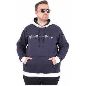 Resim Starbattal Büyük Beden Kapüşonlu 3ip Sweat Beauty 25714 Lacıvert Lacivert 