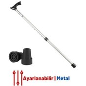 Resim Gri Yükseklik Ayarlanabilir Metal Baston 716433 6489918064 