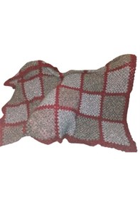 Resim El Örgüsü Tek Kişilik Patchwork Tam Boy Kalın Battaniye Çok Renkli 