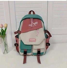 Resim Honeybeeshop Yeşil Estetik Renk Kontrastı Büyük Kapasiteli Japon Preppy Stil Okul Sırt Çantası Yeşil 