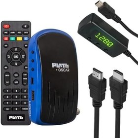Resim PLATO OSCAR ÇİFT USBLİ TKGSLİ DISPLAY GÖZLÜ+TUŞLU HD UYDU ALICISI (4172) 