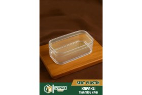 Resim 24'lü Tiramisu Cup 300 cc Mika Kase Plastik Şeffaf Kapaklı Sunum Kabı Tatlı & Meze ve Salata Kap 