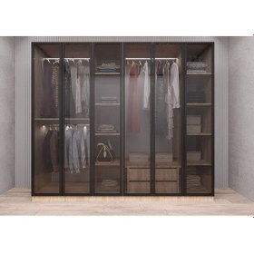 Resim Karya Reflekte Cam 6 Kapaklı Gardırop Montaj Dahil - Meşe 240 Cm 
