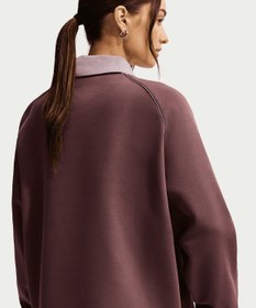 Resim Nike Sportswear Phoenix Fleece Oversized Graphic Polo Top - Bordo / 