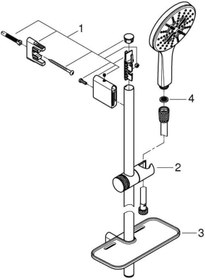 Resim Grohe Duş Seti 3 Akışlı Smartactive Krom - 26575000 