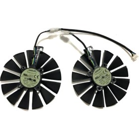 Resim Everflow Asus Gpu Rog Poseıdon GTX1080TI Strıx Rx 570 470 580 Gtx 1050TI Ekran Kartı Soğutma Fanı 