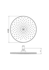 Resim Eca Dalia Banyo Yuvarlak Duş Başlığı 25x25 102145066 Krom 