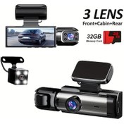 Resim Challenger Zkcamspy D50s 32g Araç Kamerası 1080p Ön 720p İç Ve Arka Led Ekran Hafıza Kartlı 