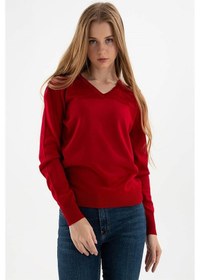 Resim Fashion Friends Kadın Kazak Bordo 23k0244k1 24ke21000002 E2186 Bordo 