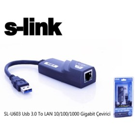 Resim S-Link S-Lınk Sl-U603 10/100/1000 Usb 3.0 Gigabit Ethernet Dönüştürücü 