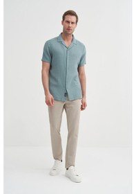 Resim Cazador 20390 Erkek Kısa Kol Müslin Gömlek Soft Blue 