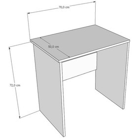 Resim Modern Antrasit Çalışma Masası 