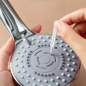 Resim 10 Adet Beyaz Duş Başlığı Temizleme Fırçası, Dayanıklı Plastik Çok Amaçlı Banyo Aralığı Temizleyici, Elektriksiz Kullanım, Kireç ve Maden Çökeltisi Giderici 