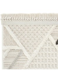 Resim Ares 8805 Bohem Halı Salon Halısı Krem Halı Koridor Halısı Kesme Halı Yolluk Oturma Odası Halısı Krem 