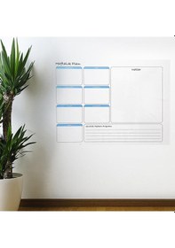 Resim Mcg Haftalık Planlayıcı Manyetik Duvar Stickerı Takvim 56 Cm X 70 Cm Renkli 