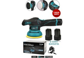 Resim Assur 12V Orbital Polisaj Makinesi 450 W Güçlü Cila Pasta Parlatma 3600 Devir/dk 6 Kademeli 