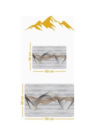 Resim Yıkanabilir Kaymaz Tabanlı Modern Desenli 2'li Banyo Paspas Takımı Bps0013 Renkli 