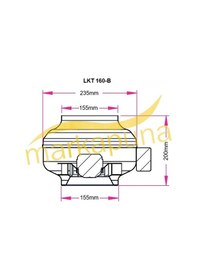 Resim Fanex LKT 160-B Metal 16 CM 500 M³/H Debi Yuvarlak Kanal Fanı 