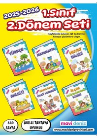 Resim Mavi Deniz 2026 1. Sınıf 2. Dönem Seti Tüm Dersler 6 Kitap Tam Set Güncel Müfredat 