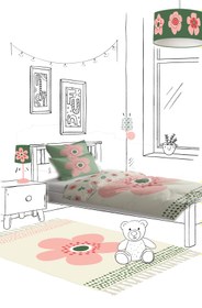 Resim Petit Fleur Çift Taraflı Müslin Çok Renkli Çocuk Nevresim Seti 140x200cm 