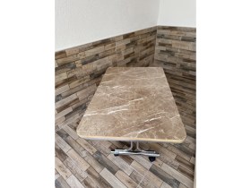 Resim Tekerlekli Orta Sehpa, Tekerlekli Sehpa, Pratik Orta Sehpa,krom 70X110CM Masa, Tekerli Sehpa 