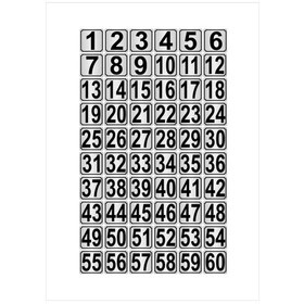 Resim Metal Kapı,masa,dolap Numarası 10cmx10cm 