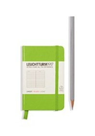 Resim Leuchtturm1917 Not Defteri Mini Boy A7 , Sert Kapak, 168 Numaralandırılmış Sayfa, Çizgili, Lime Yeşil 
