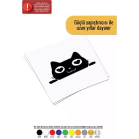 Resim Bagajdan Bakan Kedi Sticker Oto Motor Laptop Duvar Folyo Sticker 15 X 9 Cm 