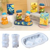 Resim Yeni Van Gogh Serisi Sanatçı Alçısı Mum Kalıbı Reçine Döküm Kalıpları DIY Alçı Damla Çimento Yaratıcı Reçine Kalıplar Ayçiçeği Buğday Tarlası Yıldızlı Gökyüzü Ev Dekoru Araba Süsü Kolye El Yapımı Masaüstü Dekorasyon Silikon Kalıp 