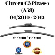 Resim Citroen C3 Picasso A58 2010 2011 2012 2013 2014 2015 Uyumlu Ön Cam Silecek Süpürgesi Takımı 600/400mm Silbak 