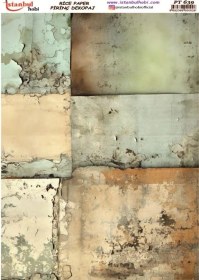 Resim Pirinç Dekopaj Kağıdı 30x42cm Pt-639 Vintage Duvar 