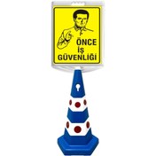 Resim Hayat Trafik Önce İş Güvenliği Çift Taraf Baskı Mavi Ultra Kedi Gözlü Ağırlıklı Koni Seti Trafik Dubası 