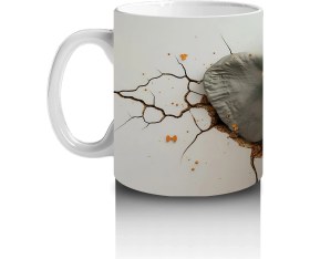 Resim St. Patrick Şapkasıyla Fil Figürü – Baskılı Kahve Kupası 