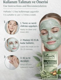 Resim Organix Argan Yağı Özlü Kil Maskesi - Tek Kullanımlık - Cilt Yenileyici Yüz Maskesi (2x15gr) 