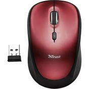 Resim Trust 24550 YVI+ Sessiz Kırmızı Kablosuz Mouse 