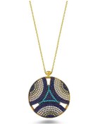 Resim Zirkon Taşlı Nazar Boncuğu Kolye (498587417) 